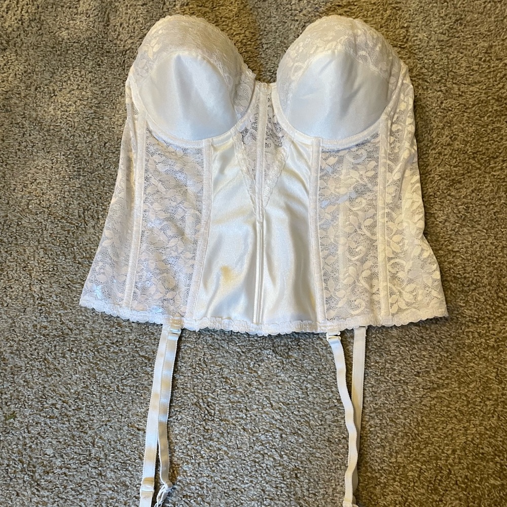 vintage strapless lace corset